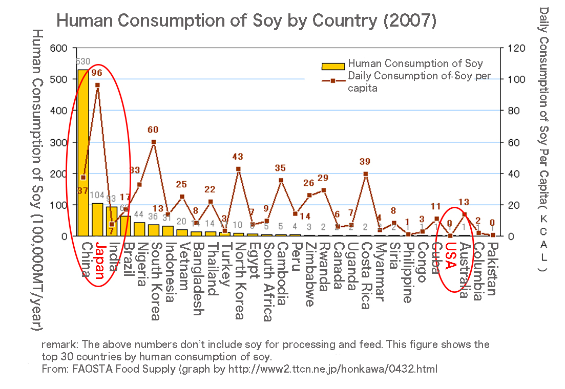 Soy Consumption by country