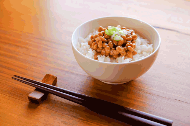 Natto and rice