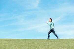 A walking woman