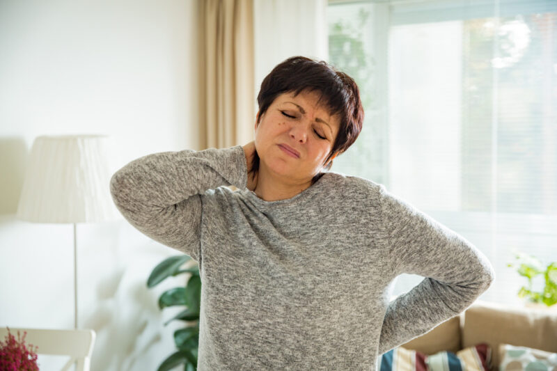 a woman with backache