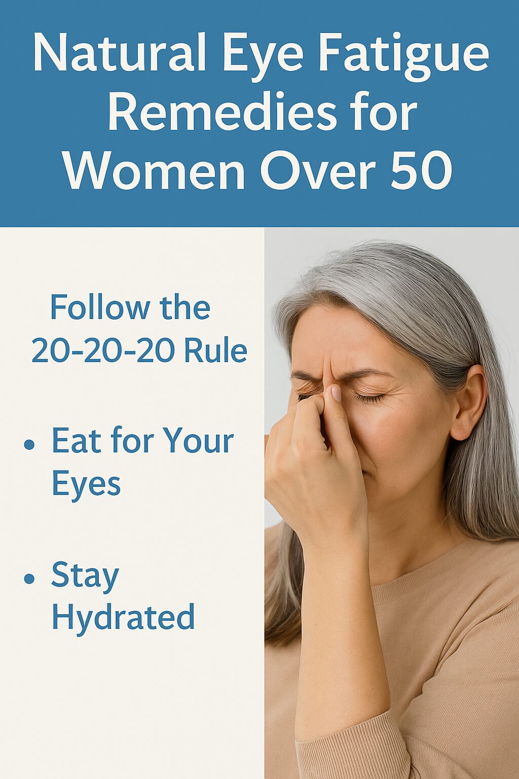 Natural Eye Fatigue Remedies for Women Over 50
